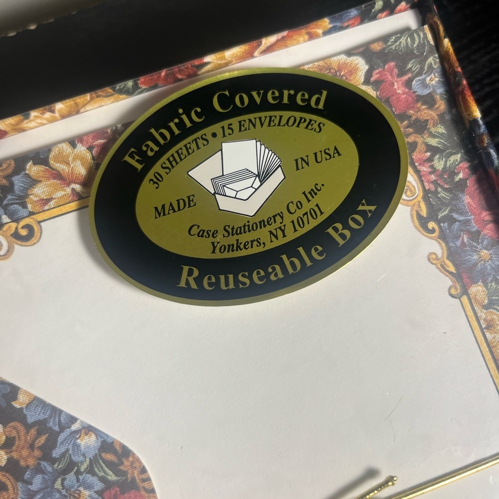 Fabric Covered Stationery Box